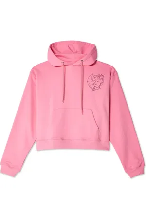 Sky High Farm Bluzy, Mężczyzna, Różowy, XS, Bluza robocza z kapturem i kieszenią