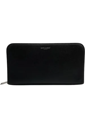 Saint Laurent Pre-owned, unisex, Czarny, ONE SIZE, Pre-owned skórzane portfele