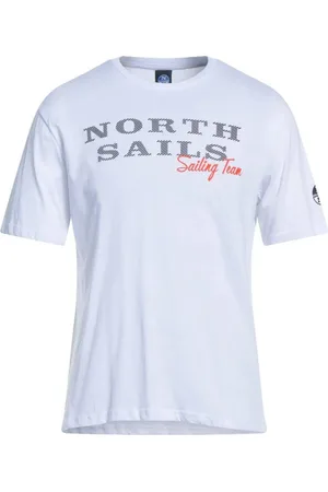North Sails Koszulki, Mężczyzna, Biały, S, Biała Bawełniana Koszulka z Nadrukiem Logo