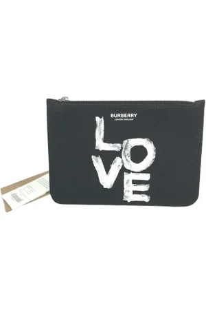 Burberry Pre-owned, Kobieta, Czarny, ONE SIZE, Pre-owned portfele płócienne