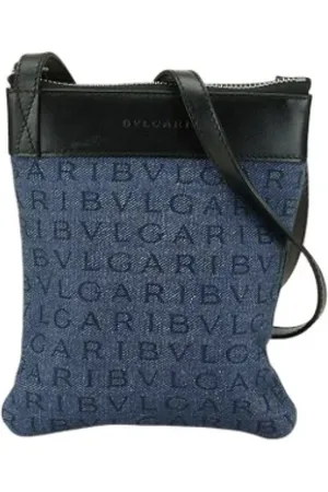 Bvlgari Pre-owned, Kobieta, Niebieski, ONE SIZE, Denim, Pre-owned Denim shoulder-bags