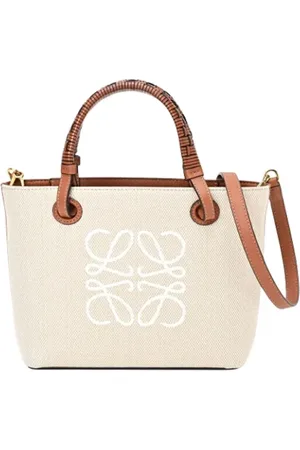 Loewe Pre-owned, Kobieta, Beżowy, ONE SIZE, Pre-owned Canvas handbags
