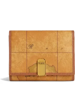 ALVIERO MARTINI 1A CLASSE Akcesoria, Kobieta, brązowy, ONE SIZE, Klasyczny Portfel z Małym Wzorem Geo