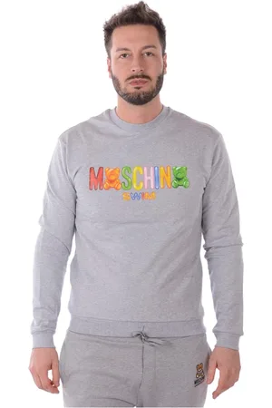 Moschino Koszulki, Mężczyzna, Szary, S, Bluza z kapturem Gummy Logo