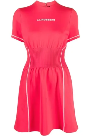 J Lindeberg Sukienki, Kobieta, Różowy, S, Różowa Krystal Casual Mini Sukienka