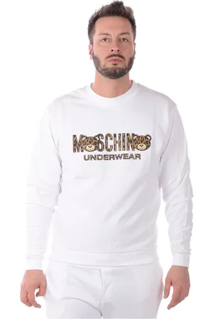 Moschino Koszulki, Mężczyzna, Biały, M, Bluza z kapturem