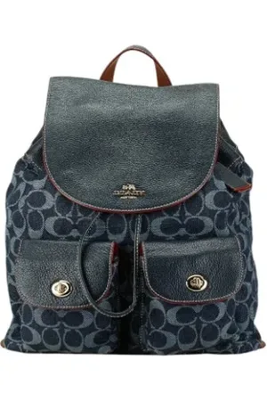Coach Pre-owned, Kobieta, Niebieski, ONE SIZE, Pre-owned Canvas shoulder-bags