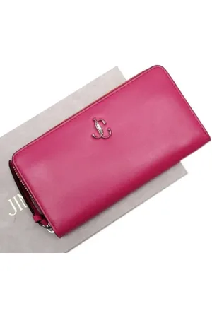 Jimmy Choo Pre-owned, Kobieta, Różowy, ONE SIZE, Pre-owned skórzane portfele