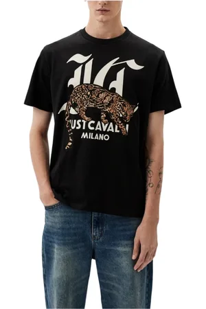Roberto Cavalli Koszulki, Mężczyzna, Czarny, S, Koszulki i Pola