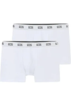 GCDS Bielizna, Mężczyzna, Biały, XL, Męskie Essentials Boxer Briefs 2-Pack