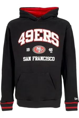 New Era Bluzy, Mężczyzna, Czarny, L, San Francisco 49ers Oversized Hoodie Czarno-Czerwona