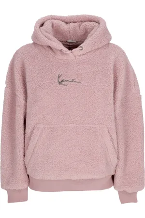 Karl Kani Bluzy, Kobieta, Różowy, L, Metal Signature Teddy Hoodie