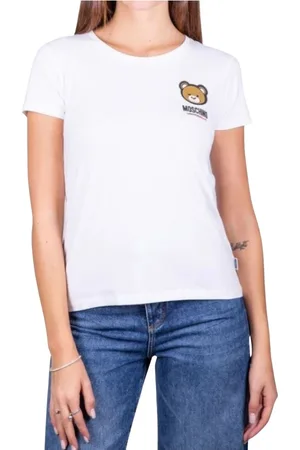 Moschino Koszulki, Kobieta, Biały, M, Koszulka Damska Bielizna
