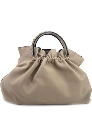 ERMANNO SCERVINO Torebki, Kobieta, Beżowy, ONE SIZE, Skóra, Duża Torba Tote Octavia