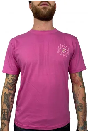 GCDS Koszulki, Mężczyzna, Różowy, XS, Bawełniany T-shirt
