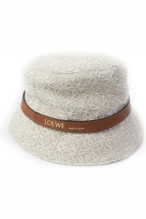 Loewe Pre-owned, Kobieta, Beżowy, ONE SIZE, Pre-owned Cotton hats