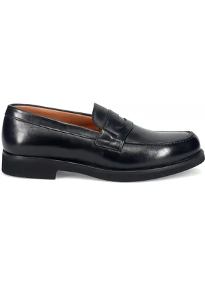 SANGIORGIO Buty, Mężczyzna, Czarny, 43 EU, Czarne skórzane mokasyny
