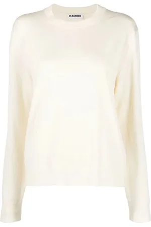Jil Sander Swetry, Kobieta, Beżowy, XS, Wełna, Elegancki beżowy sweter z wełny