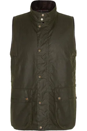 Barbour Kurtki, Mężczyzna, Zielony, L, Woskowany Kamizelka Archiwum Oliwkowa-S
