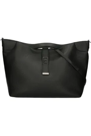 ERMANNO SCERVINO Torebki, Kobieta, Czarny, ONE SIZE, Skóra, Duża Torba Tote Rachele AW 24