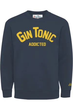 MC2 SAINT BARTH Bluzy, Mężczyzna, Niebieski, L, Bawełniany Gin Tonic Addicted Męski Bluza