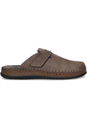 Rohde Buty, Mężczyzna, brązowy, 47 EU, Brązowe męskie kapcie, wygodne i ciepłe