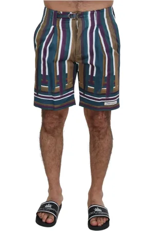Dolce & Gabbana Szorty, Mężczyzna, Wielobarwność, XS, Bawełna, Wielokolorowe Szorty Chino - Regular Fit