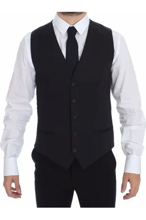 Dolce & Gabbana Garnitury, Mężczyzna, Niebieski, S, Bawełna, Niebieska Sukienka z Elastanu i Bawełny Kamizelka
