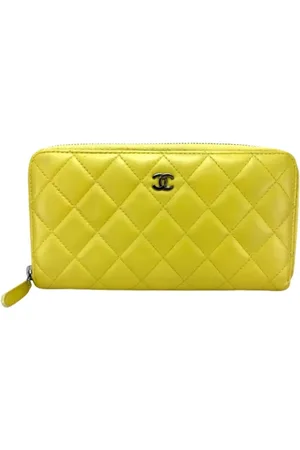 CHANEL Pre-owned, Kobieta, Żółty, ONE SIZE, Pre-owned skórzane portfele