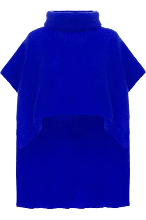 American Dreams Swetry, Kobieta, Niebieski, ONE SIZE, Elegant Electric Poncho