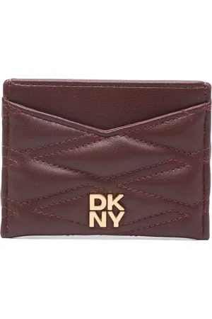 DKNY Akcesoria, Kobieta, Czerwony, ONE SIZE, Czerwony Portfel na Karty dla Kobiet
