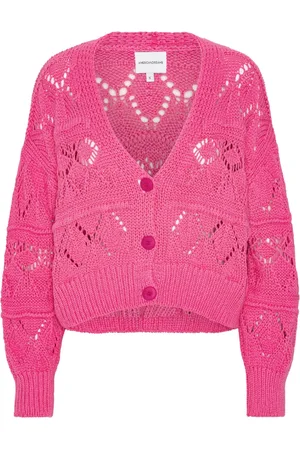American Dreams Swetry, Kobieta, Różowy, S, Różowy Sweter z Bawełny, Styl Codzienny