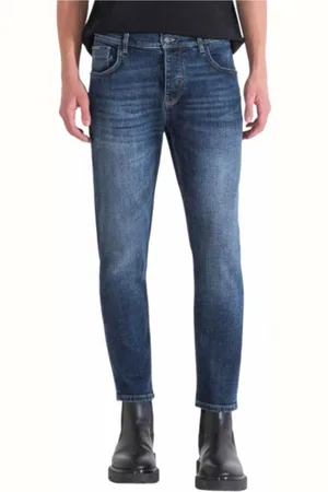 Antony Morato Jeansy, Mężczyzna, Niebieski, W36, Spodnie Slim Fit z Bawełny Argon