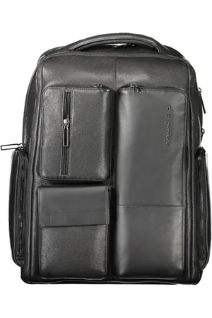 Piquadro Torebki, Mężczyzna, Czarny, ONE SIZE, Czarny skórzany plecak