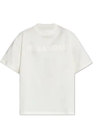 Jil Sander Koszulki, Kobieta, Biały, S, Bawełna, T-shirt z logo