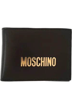 Moschino Akcesoria, Mężczyzna, Czarny, ONE SIZE, Czarna Portfel z Logo