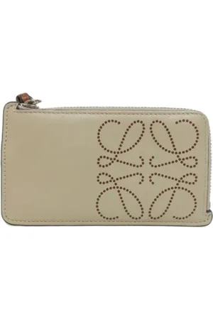 Loewe Pre-owned, Kobieta, Beżowy, ONE SIZE, Pre-owned skórzane portfele