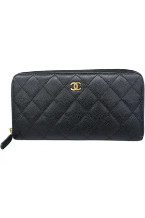 CHANEL Pre-owned, Kobieta, Czarny, ONE SIZE, Pre-owned skórzane portfele