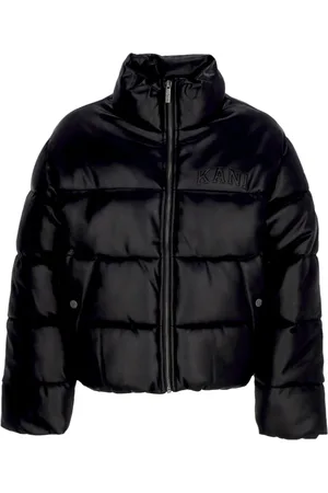 Karl Kani Kurtki, Kobieta, Czarny, M, Krótka kurtka puchowa z przycinaniem crop