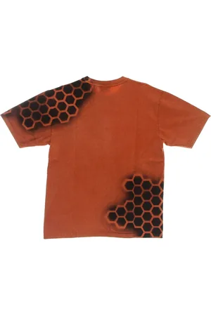 MAUNA KEA Koszulki, Mężczyzna, brązowy, L, Pomarańczowy męski T-shirt z efektem stone washed