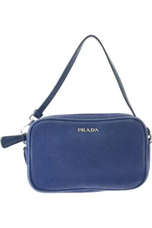 Prada Pre-owned, Kobieta, Niebieski, ONE SIZE, Pre-owned Canvas clutches