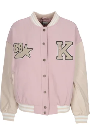 Karl Kani Kurtki, Kobieta, Różowy, L, Kurtka College z Retro Patch Star Logo