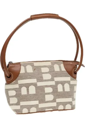 Bally Pre-owned, Kobieta, Beżowy, ONE SIZE, Pre-owned Canvas handbags