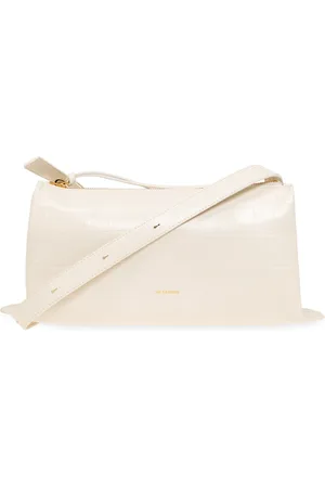 Jil Sander Torebki, Kobieta, Beżowy, ONE SIZE, Skóra, Torba na ramię z logo