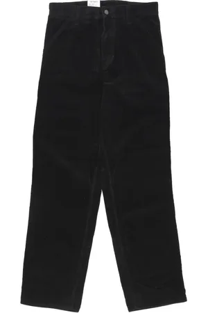 Carhartt Jeansy, Mężczyzna, Czarny, W32, Czarne Welurowe Spodnie Robocze z Kieszeniami na Narzędzia