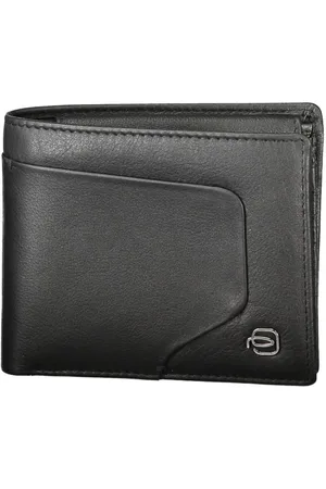 Piquadro Akcesoria, unisex, Czarny, ONE SIZE, Czarna Skórzana Portmonetka