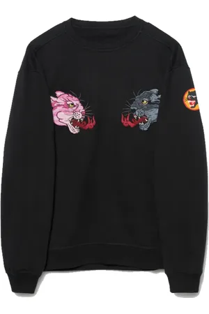 Maharishi Bluzy, Mężczyzna, Czarny, L, Dwupłaszczyznowy sweter Panther Crew