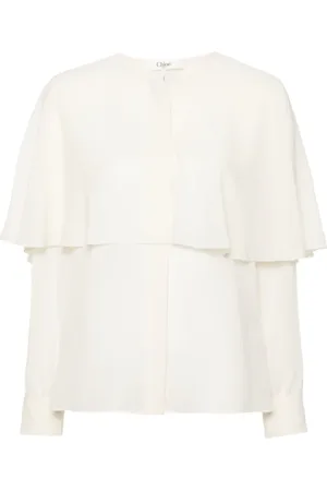 Chloé Bluzki, Kobieta, Biały, M, Biała Koszula Pristine Styl