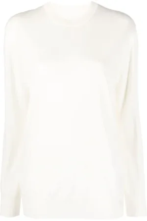Jil Sander Swetry, Kobieta, Beżowy, S, Wełna, Elegancki beżowy sweter z wełny