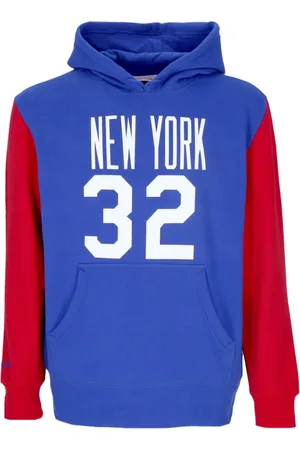 Mitchell & Ness Bluzy, Mężczyzna, Niebieski, S, NBA Moda Fleece Hoodie 1974
